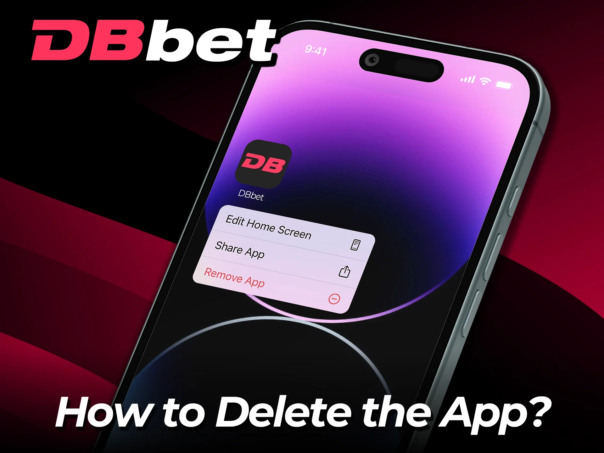Remove the DBbet app from your device when needed with simple actions.