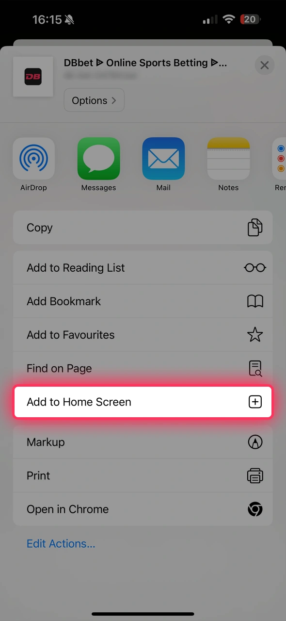 Add DBbet to your home screen and enjoy quick access.