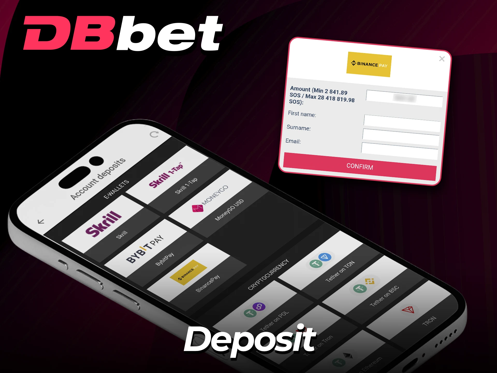 Fund your DBbet app balance in seconds and unlock full gameplay.