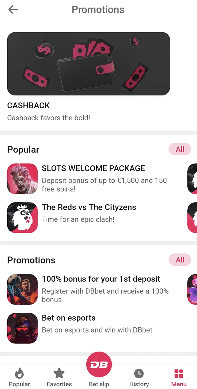 Claim exclusive player rewards at DBbet.