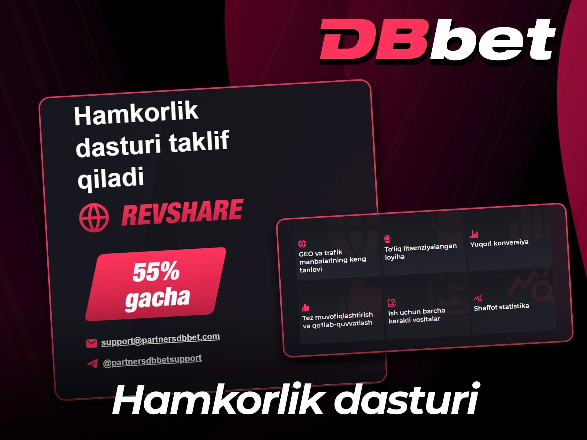 Rasmiy DBBet hamkoriga aylaning va daromad toping.