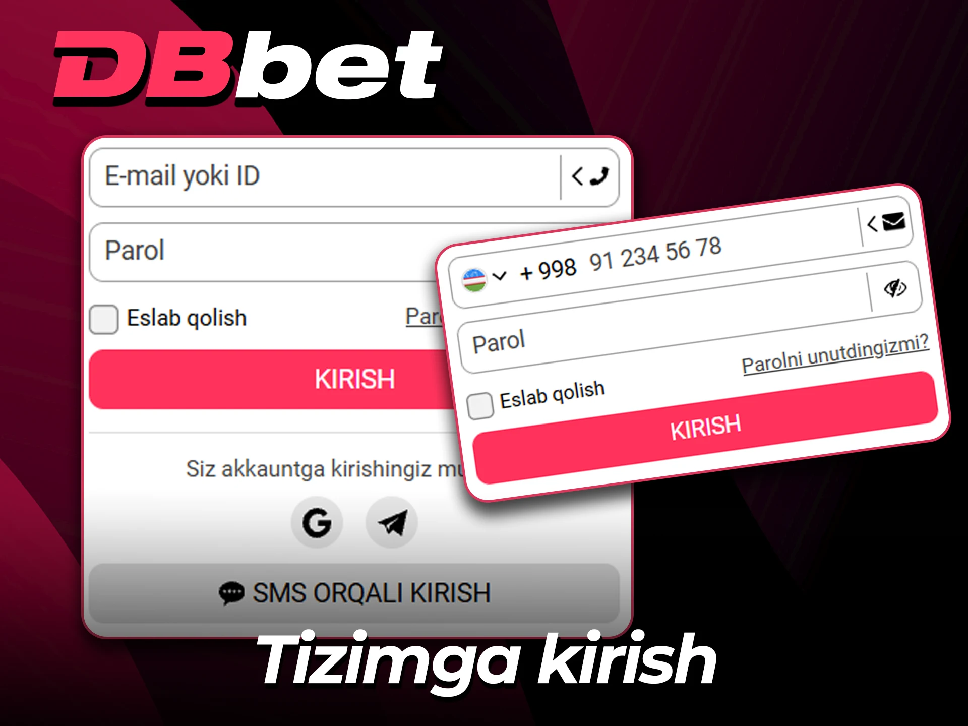 Shaxsiy kabinetingizga kiring va pul tikishni boshlang.