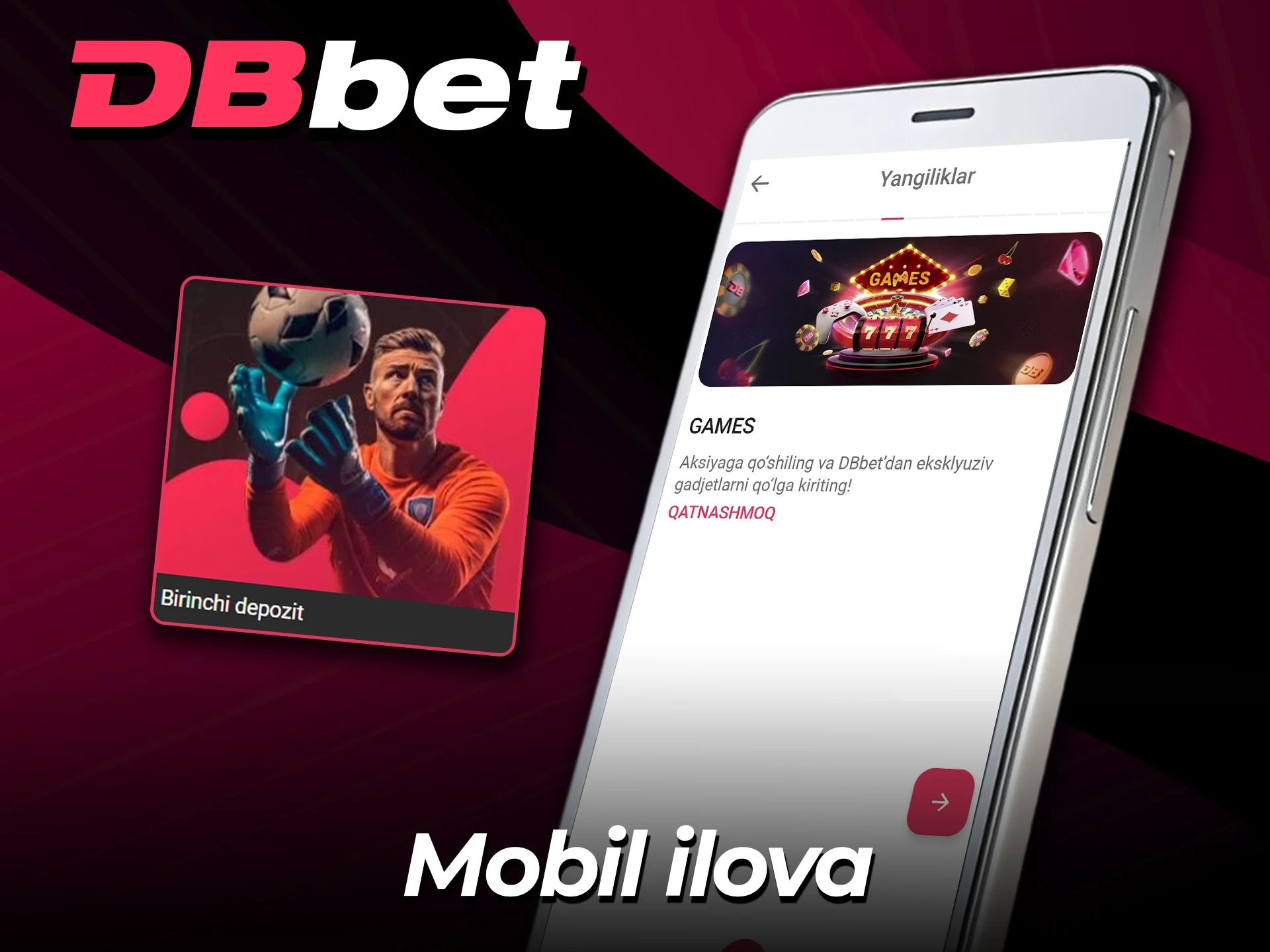 DBbet ilovasi orqali mukofotlarni faollashtiring va ulardan foydalaning.