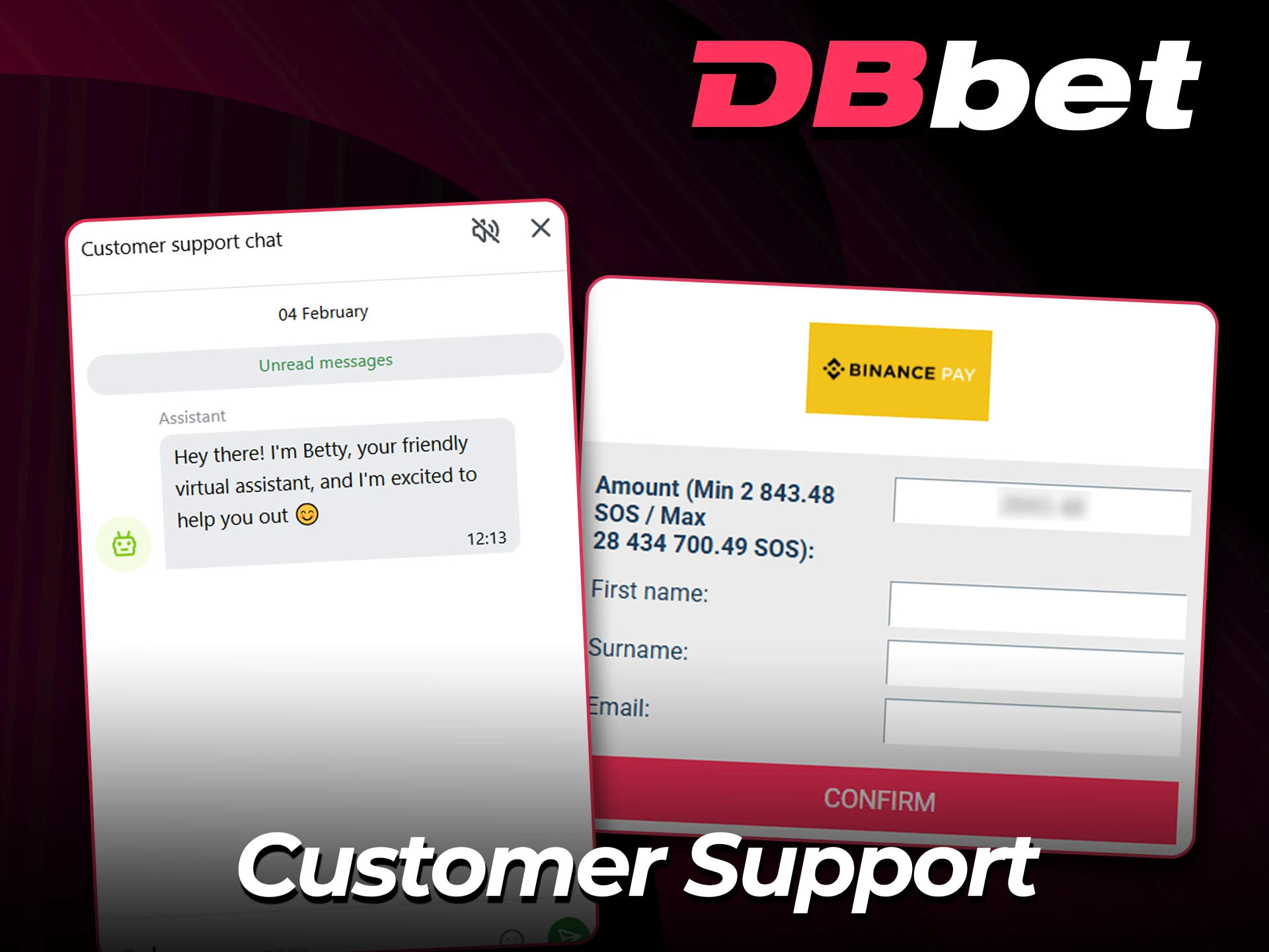 Get help via the official DBbet website support.