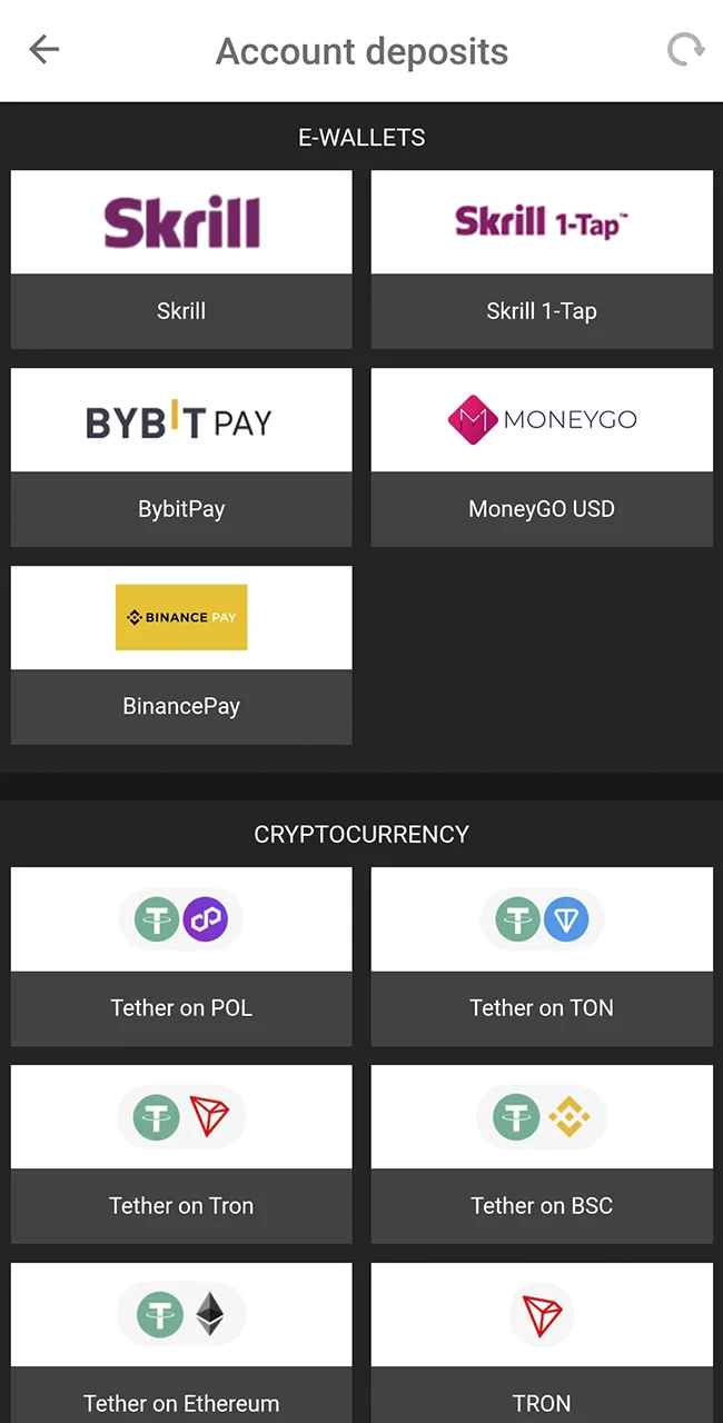 Add betting funds via the official DBbet website.