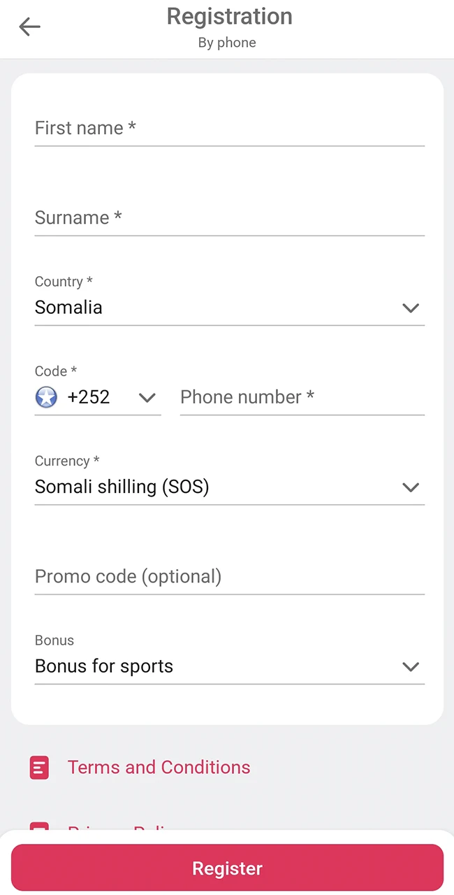 Verify your player profile on the DBbet platform.