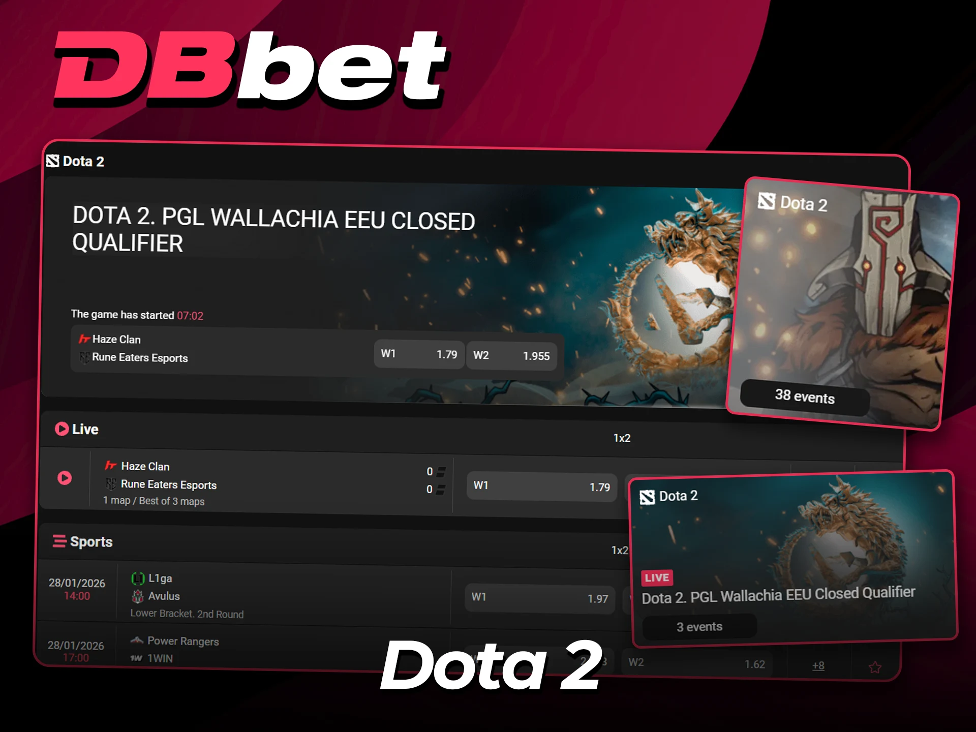 Bet on Dota 2 tournaments at DBbet.