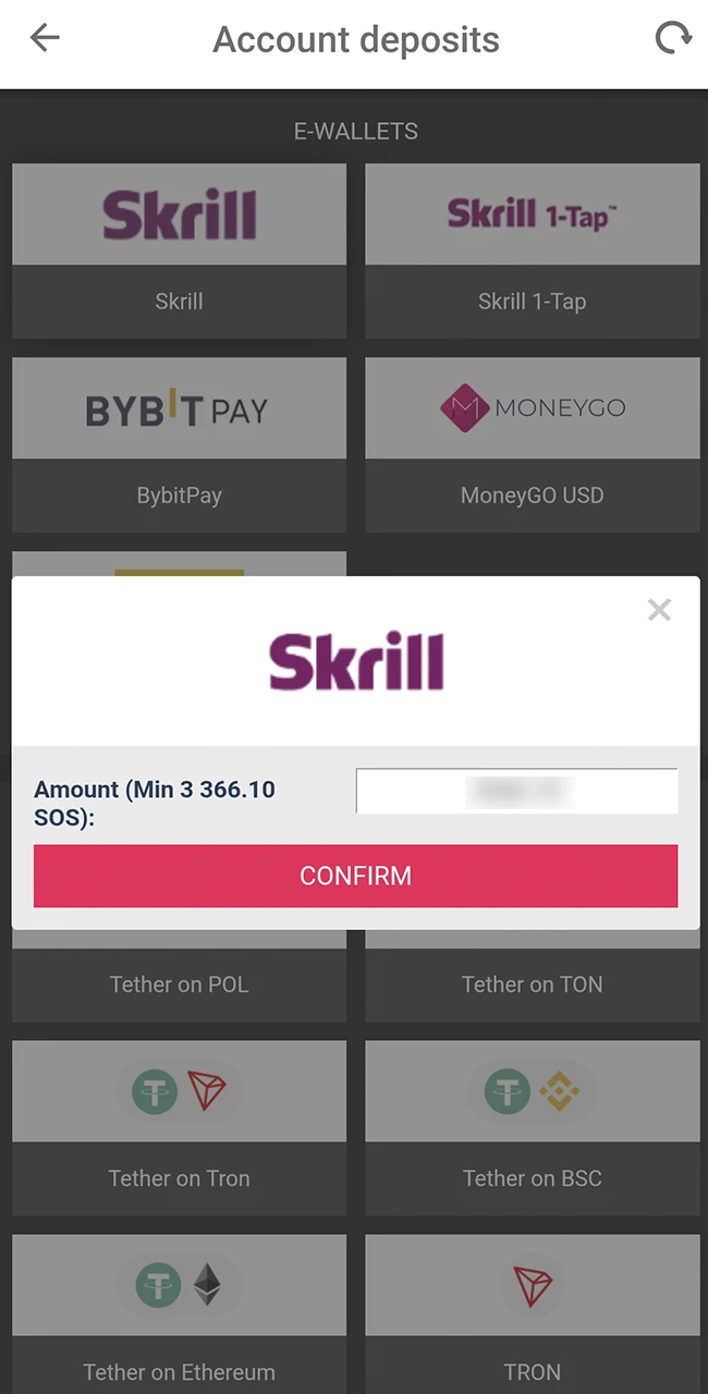 Add funds to your DBbet betting balance.