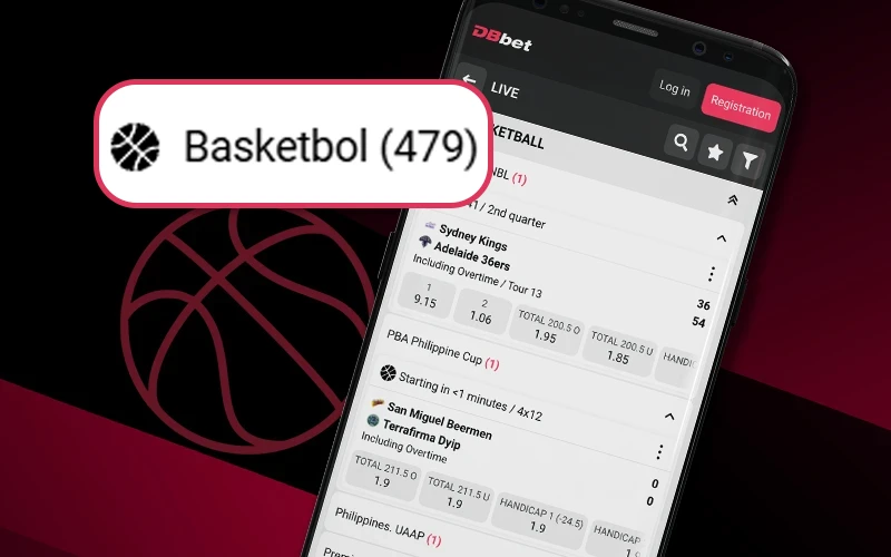 Basketbol ligalariga DBBet ilovasi orqali tikish qiling.