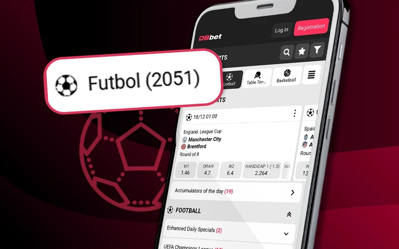 Futbol o'yinlariga rasmiy DBBet saytida garov tiking.