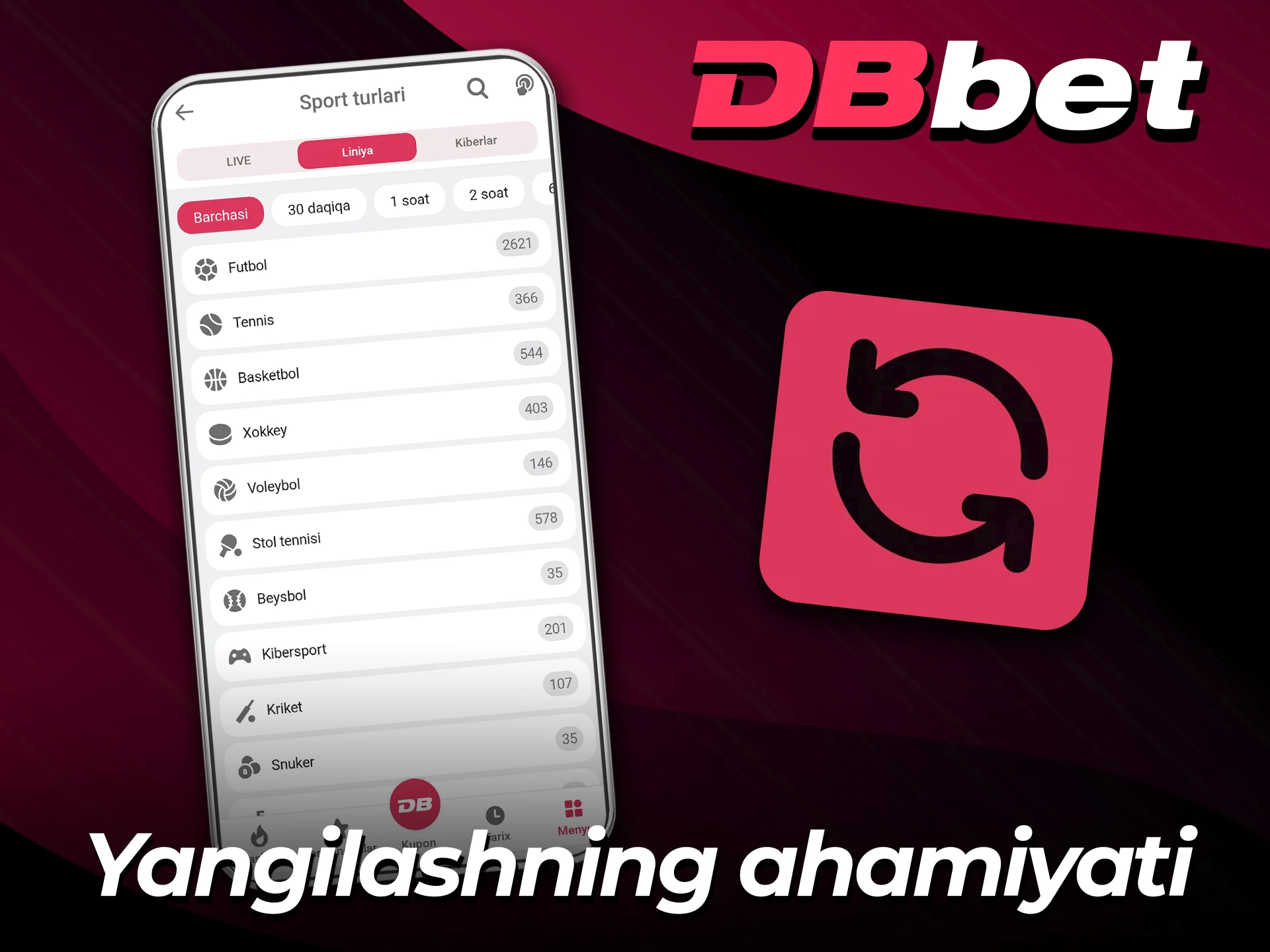 Xavfsizlik uchun rasmiy DBBet yangilanishlarini o'tkazib yubormang.