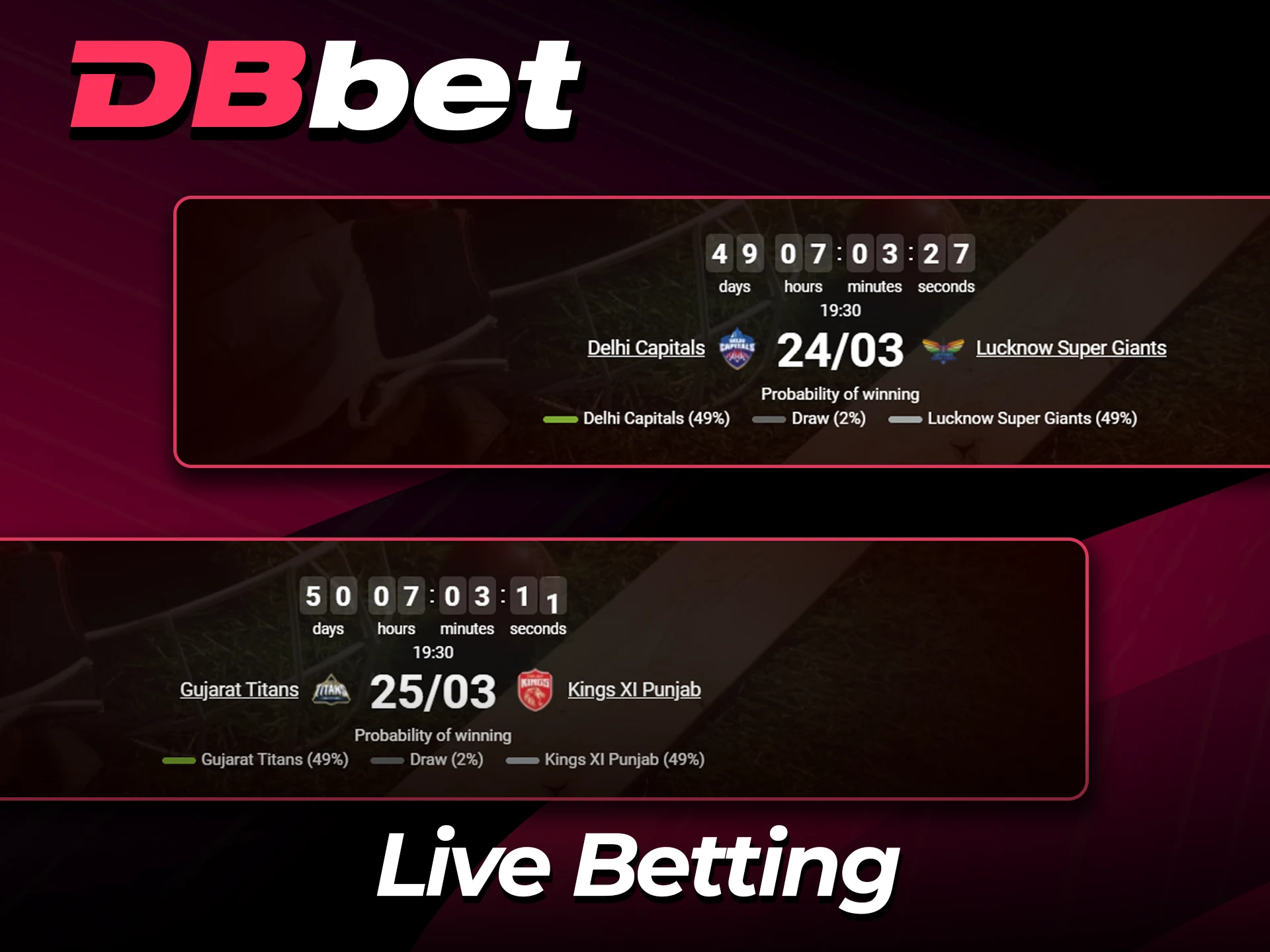 Get real-time IPL odds at DBbet.