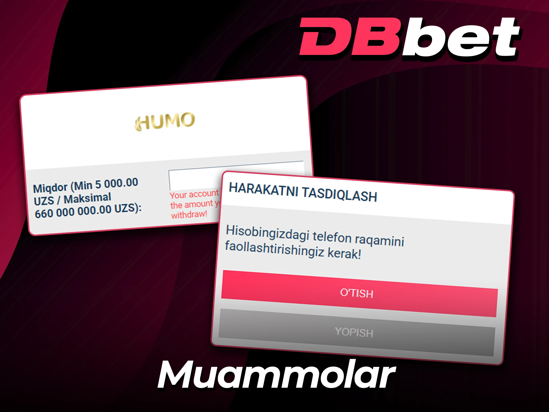DBBet platformasida pul yechib olish bilan bog'liq keng tarqalgan muammolarni bartaraf eting.