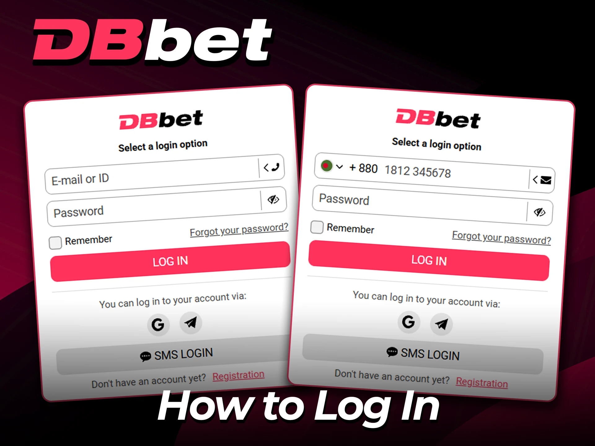 Sign in securely to your DBbet account now.
