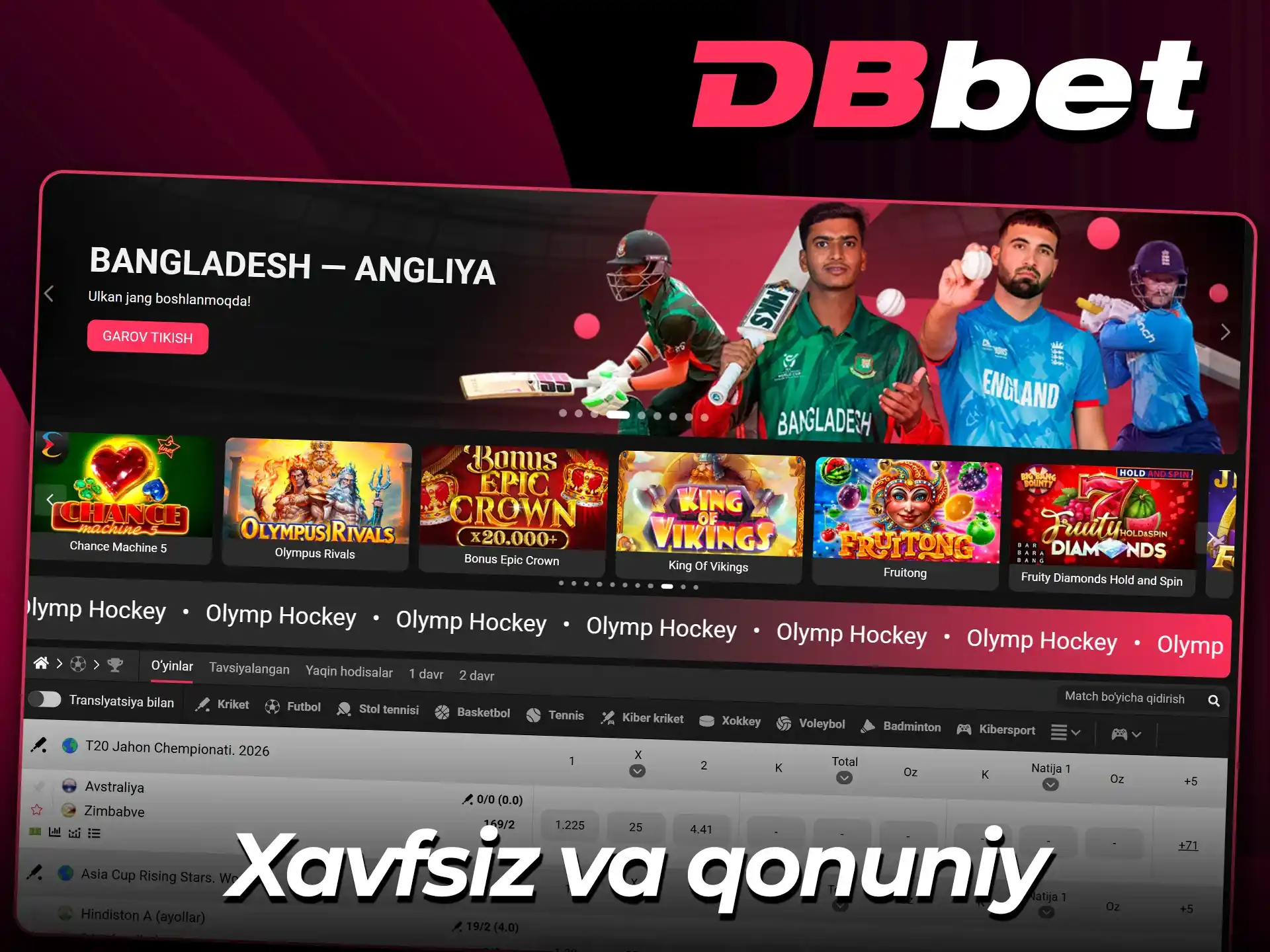 DBBet litsenziyasi va xavfsizlik kafolatlarini tekshirib ko'ring.