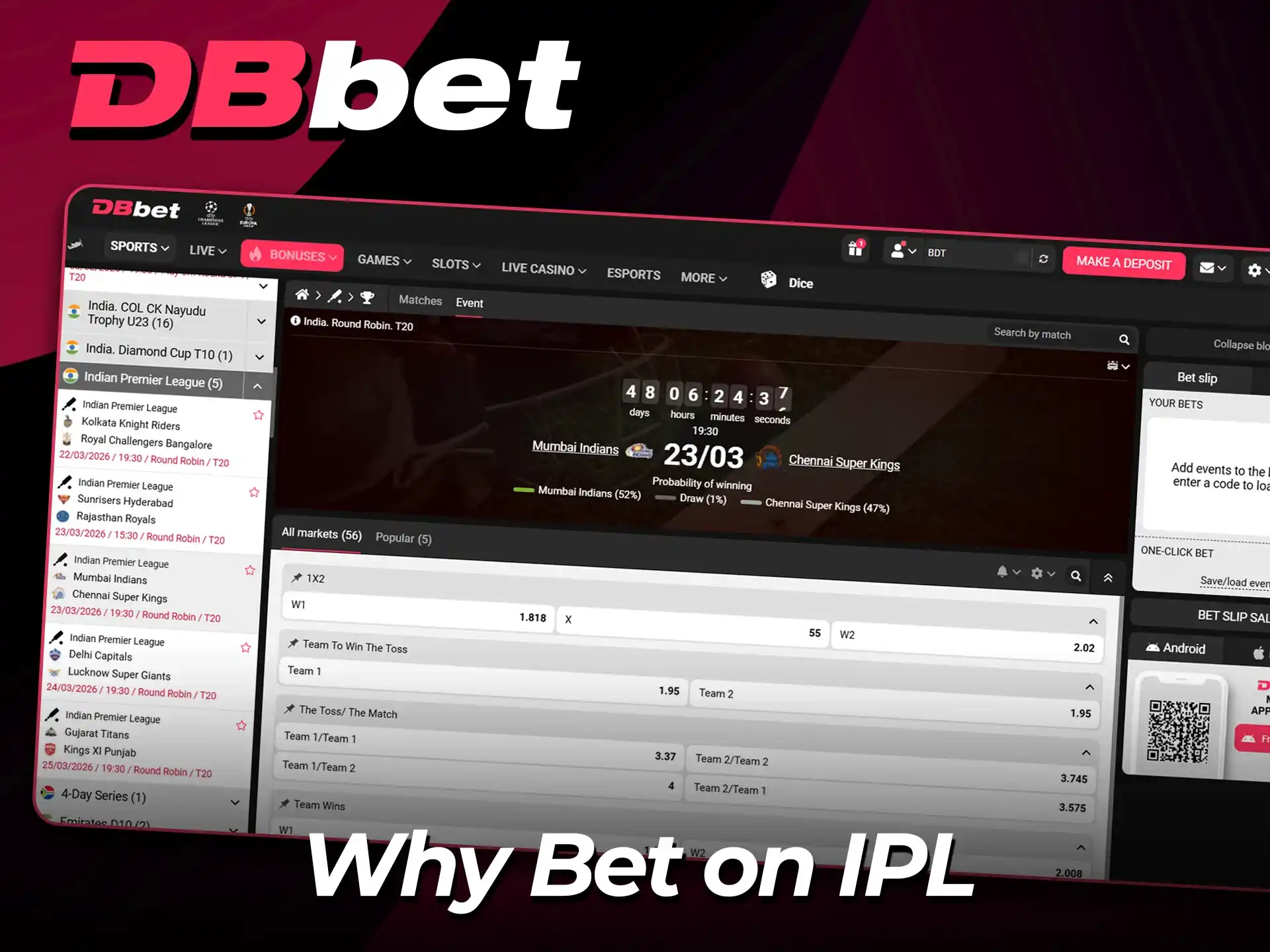Enjoy the best IPL experience at DBbet.