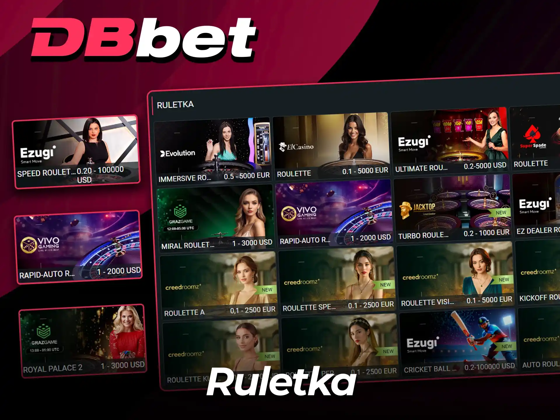 Rasmiy DBBet veb-saytida ruletka o'ynang.