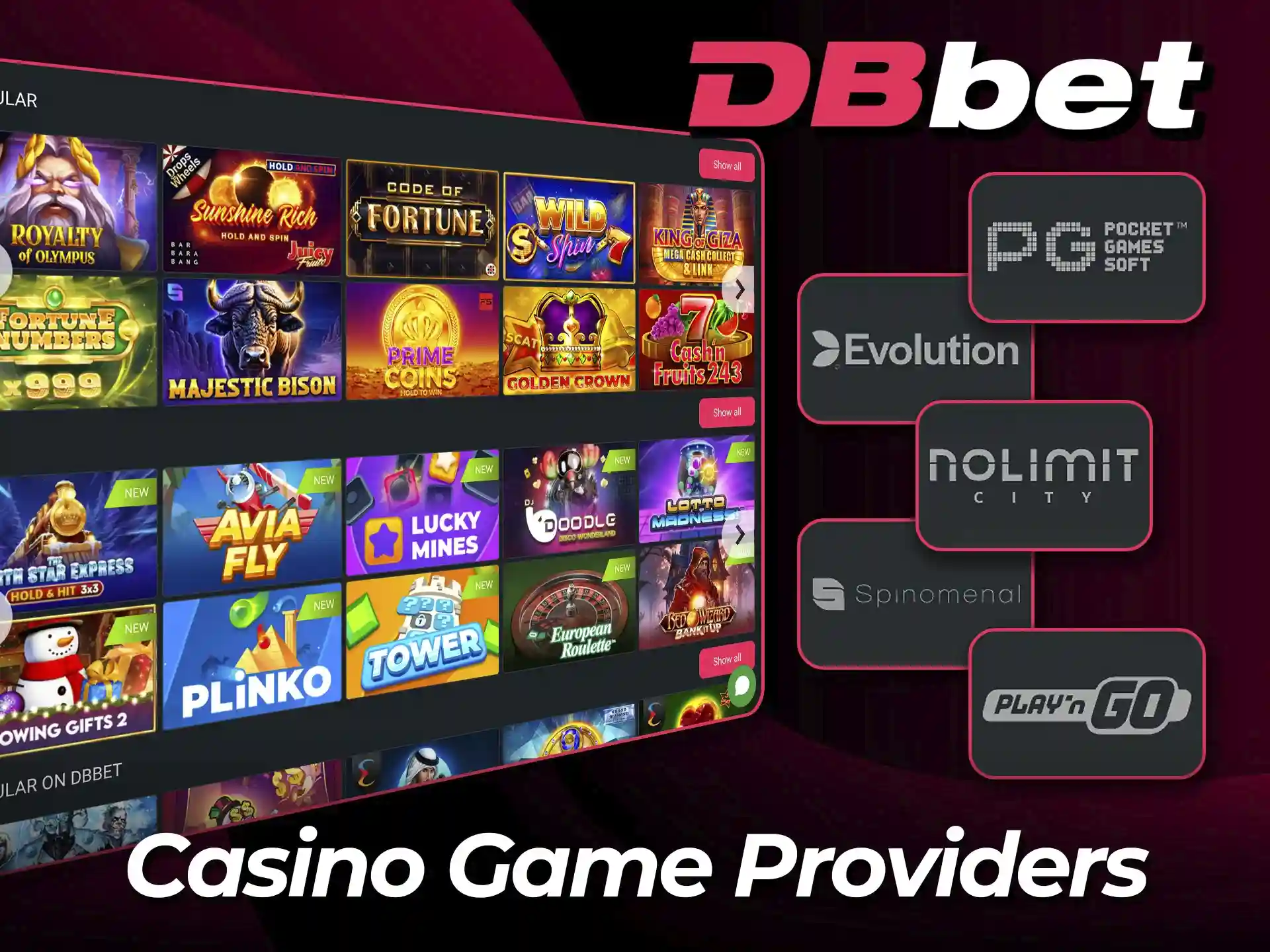 Explore trusted casino game providers on the DBBet site today.