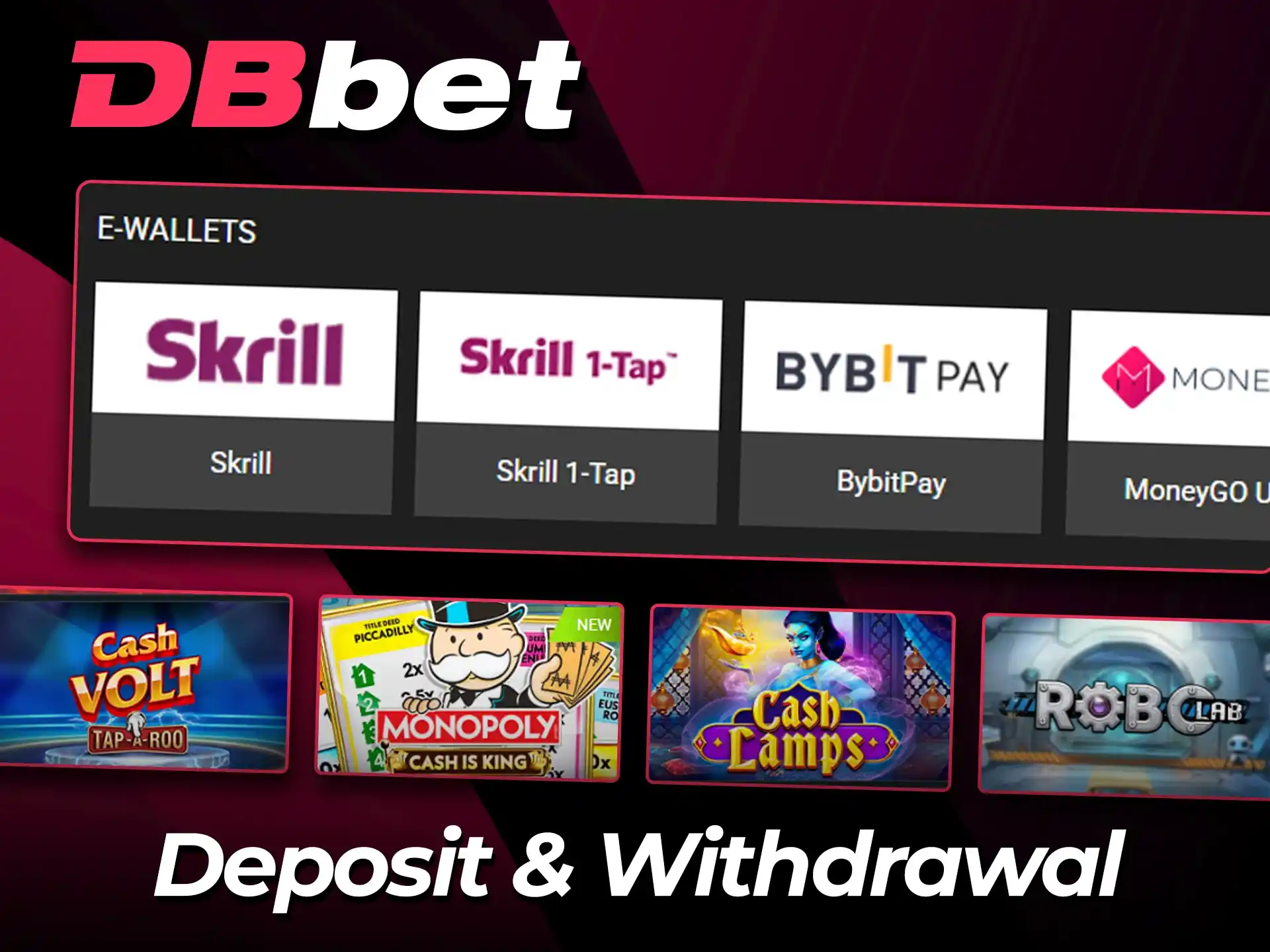 Check secure payment methods at DBBet.